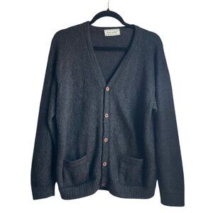 Amaru Alpaca Wool Womens Medium Gray Cardigan Sweater Minimalist